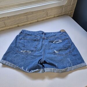 American Eagle Shorts Womens 16 Tomgirl Denim Jean 100% Cotton Distressed